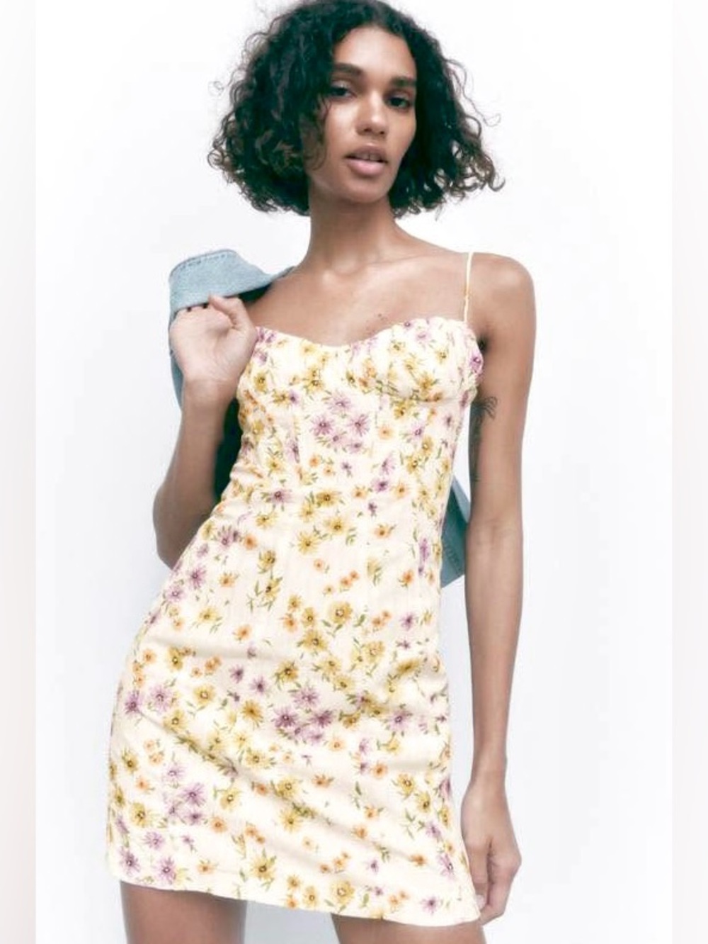 NWT! Zara Floral Mini Dress - Picture 5 of 7